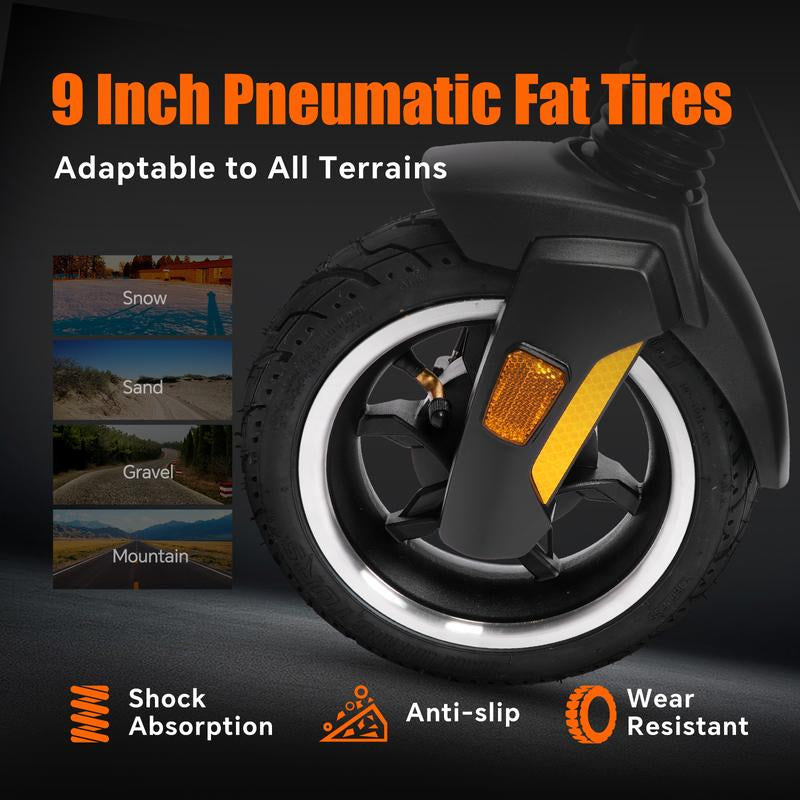 DRIFT.SLIDE Electric Scooter for Adults, up to 30 Miles, 450W Motor,40Kph Max Speed, 36V 15.6AH Battery UL 2272 Portable Folding Commuting E-Scooter with Double Braking System and App Control